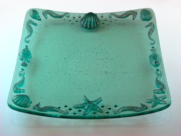 Green Beach Shell Plate