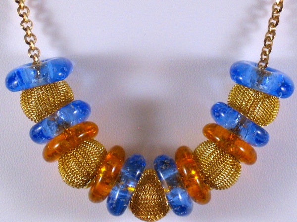 Amber and Blue Nano Necklace