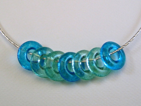Green and Blue Small Ring Beads