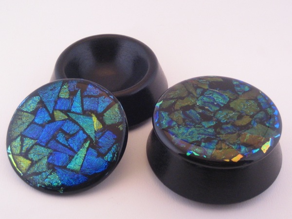 Dichroic Mosaic Round Box