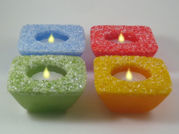 Four Gem Top Tea Lights