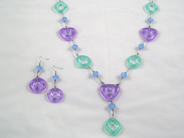 Green and Lavender Necklace