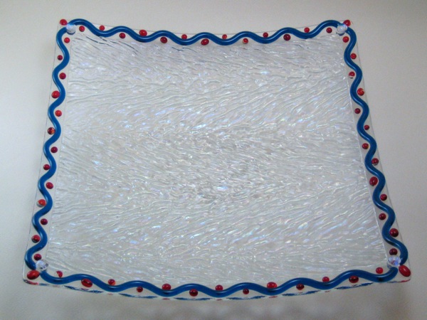 Blue Iridized Serpentine Platter