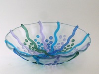 Sea Form Bowl/Amber Platter