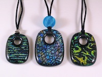 Pillow Pendants with Dichroic Glass